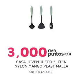 Casa Joven - JUEGO 3 UTEN NYLON MANGO PLAST MALLA