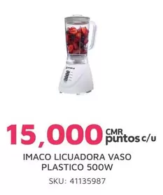 Imaco - LICUADORA VASO PLASTICO 500W