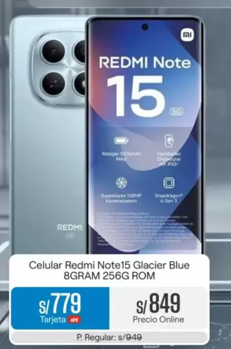 Glacier  - Celular Redmi Note15