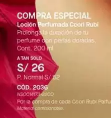 Ccori - Loción Perfumada  Rubi Cód. 2036