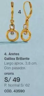 Aretes Galilea Brillante