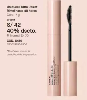 Yanbal - Uniquecil Ultra Resist Rimel hasta 48 horas