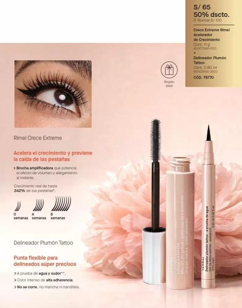 Natura - Rímel Crecce Extreme Delineador Pluminón Tattoo