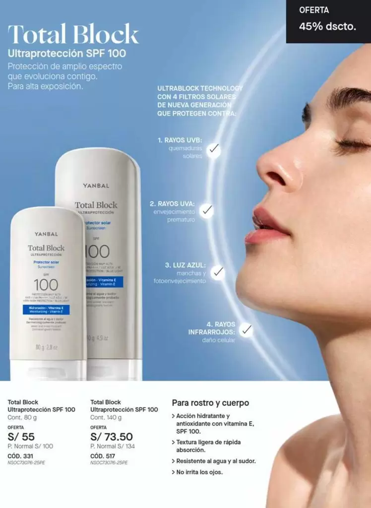 Natura - Total Block Ultraprotección SPF 100