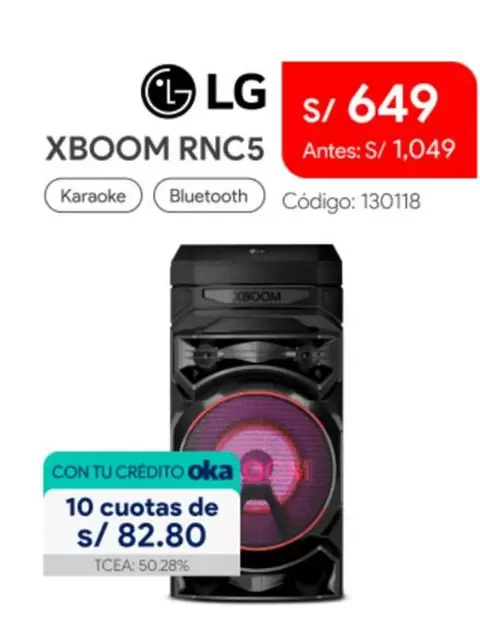 Lg - XBOOM RNC5 Código: 130118