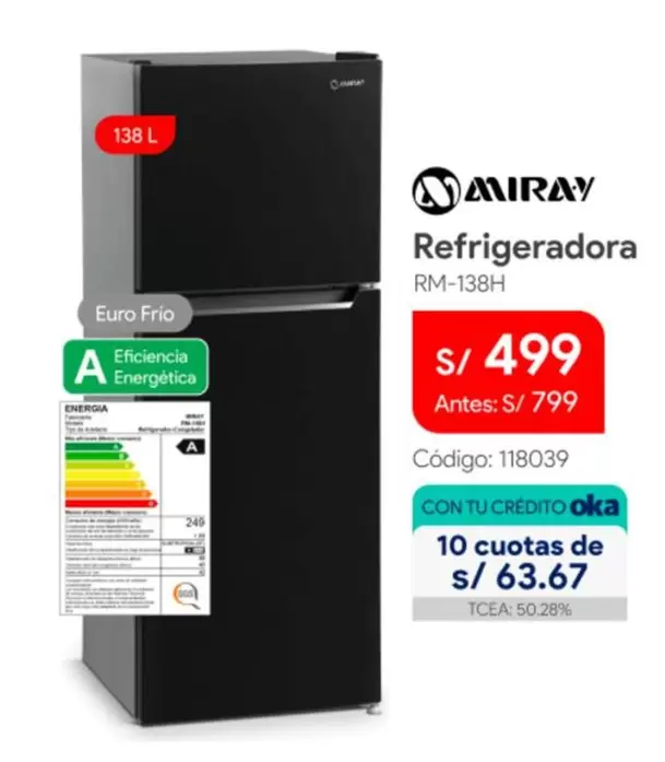 Miray - Refrigeradora RM-138H