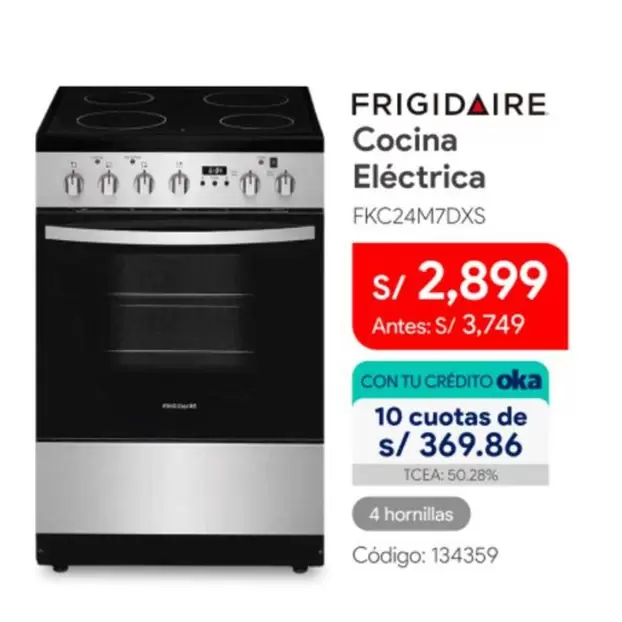 Frigidaire - Cocina Eléctrica FKC24M7DXS
