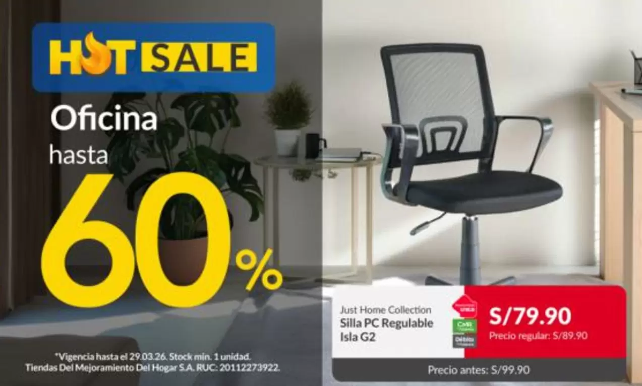 Silla PC Regulable Isla G2