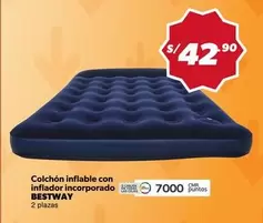 Bestway - Colchón inflable con inflador incorporado