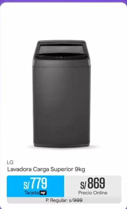 Lg - Lavadora Carga Superior 9kg