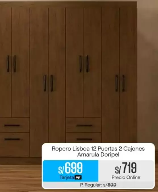 Ropero Lisboa 12 Puertas 2 Cajones