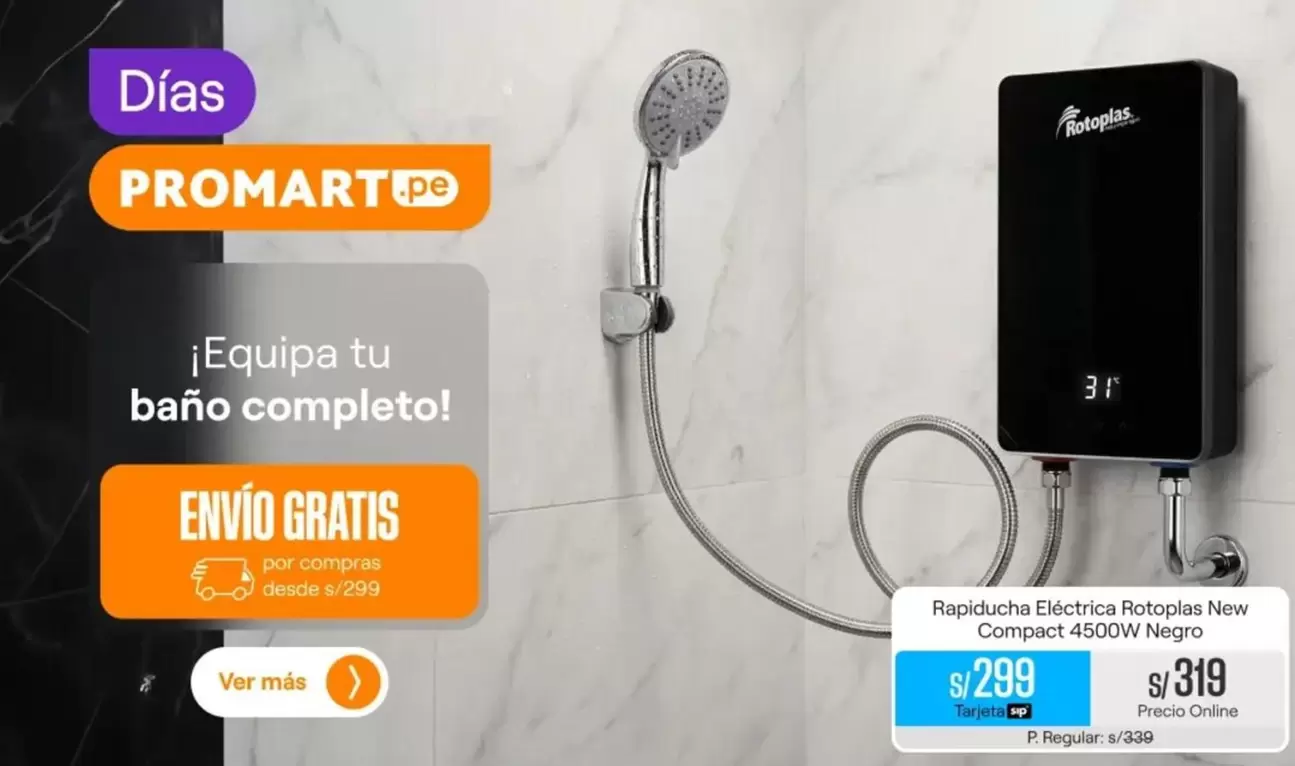 Rotoplas - Rapiduche Eléctrica  New Compact 4500W