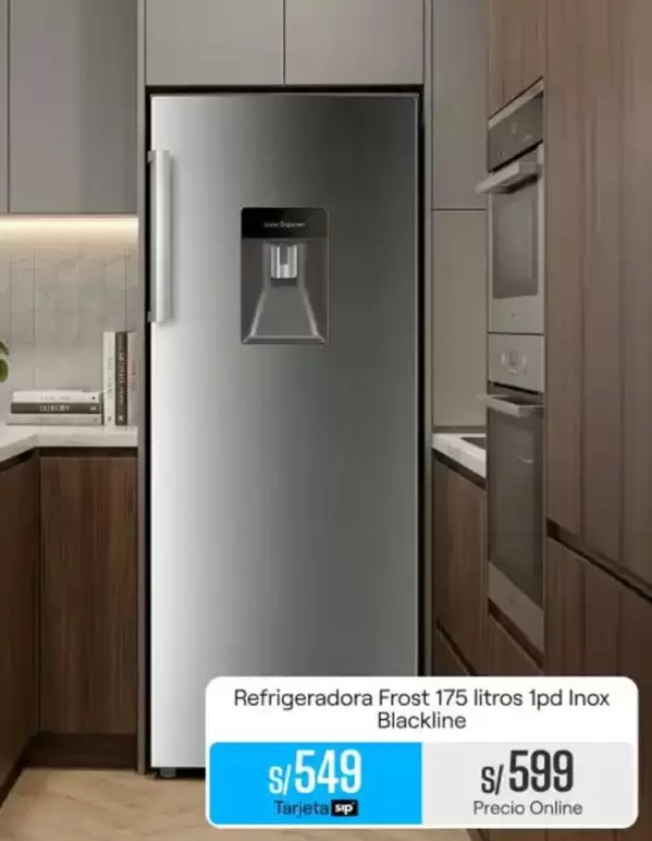 Blackline - Refrigeradora Frost 175 litros 1pd Inox