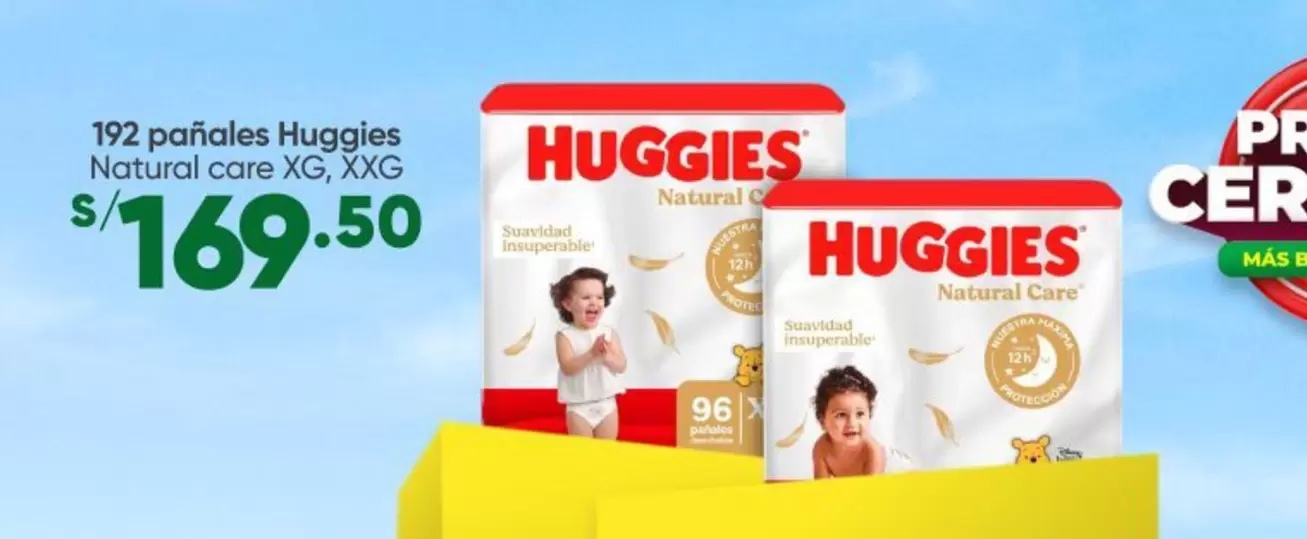 Huggies - pañales Natural care XG, XXG