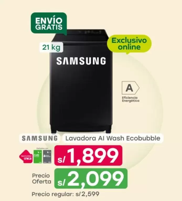 Samsung - Lavadora AI Wash Ecobubble