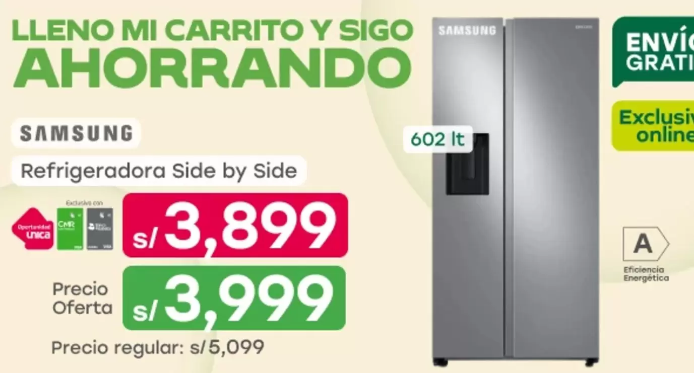 Samsung - Refrigeradora Side by Side