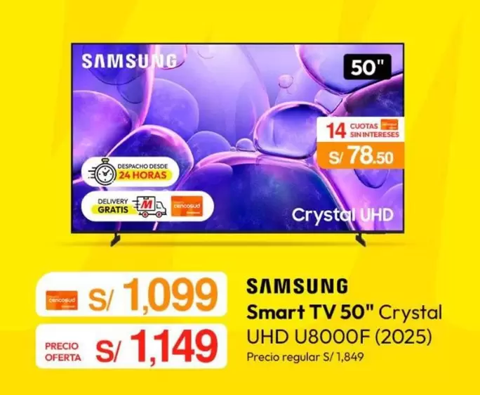 Samsung - Smart TV 50" Crystal UHD U8000F (2025)
