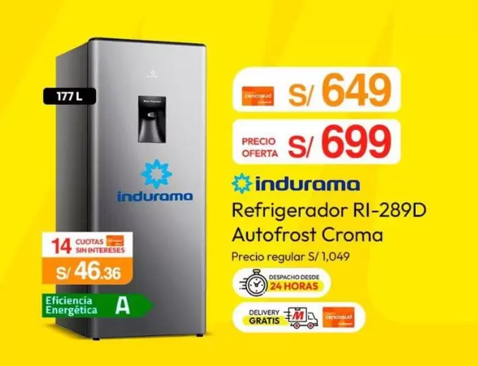 Indurama - Refrigerador RI-289D Autofrost Croma