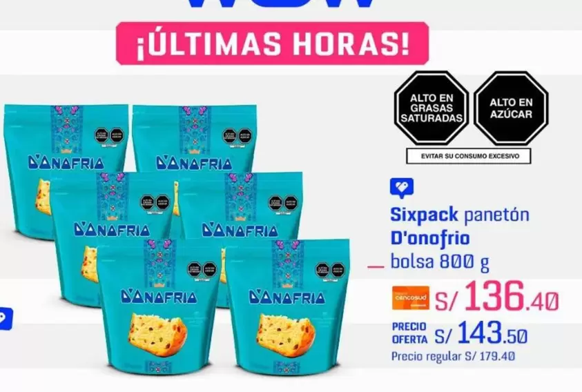 D'onofrio - Sixpack panetón D'Onofrio