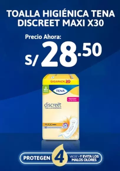 Tena - TOALLA HIGIÉNICA DISCREET MAXI