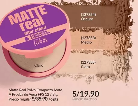 Real - Matte  Polvo Compacto Mate