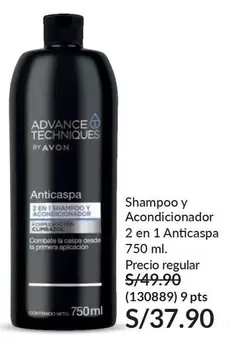 Advance - Shampoo y Acondicionador 2 en 1 Anticaspa