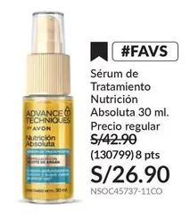 Avon - Sérum de Tratamiento Nutrición Absoluta