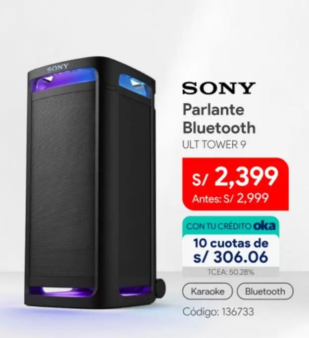 Sony - Parlante Bluetooth ULT TOWER 9