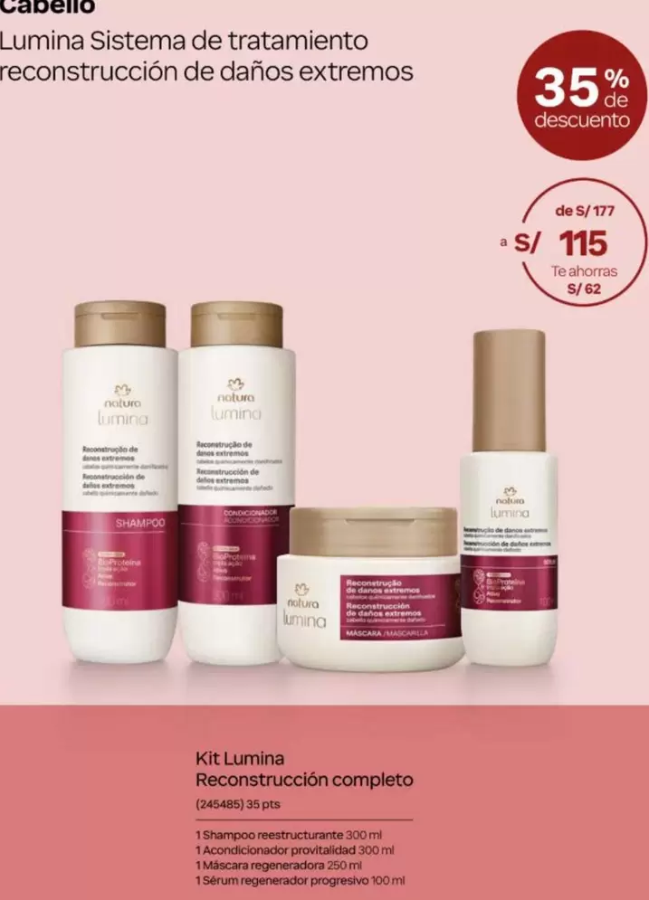 Natura - Kit Lumina Reconstrucción completa