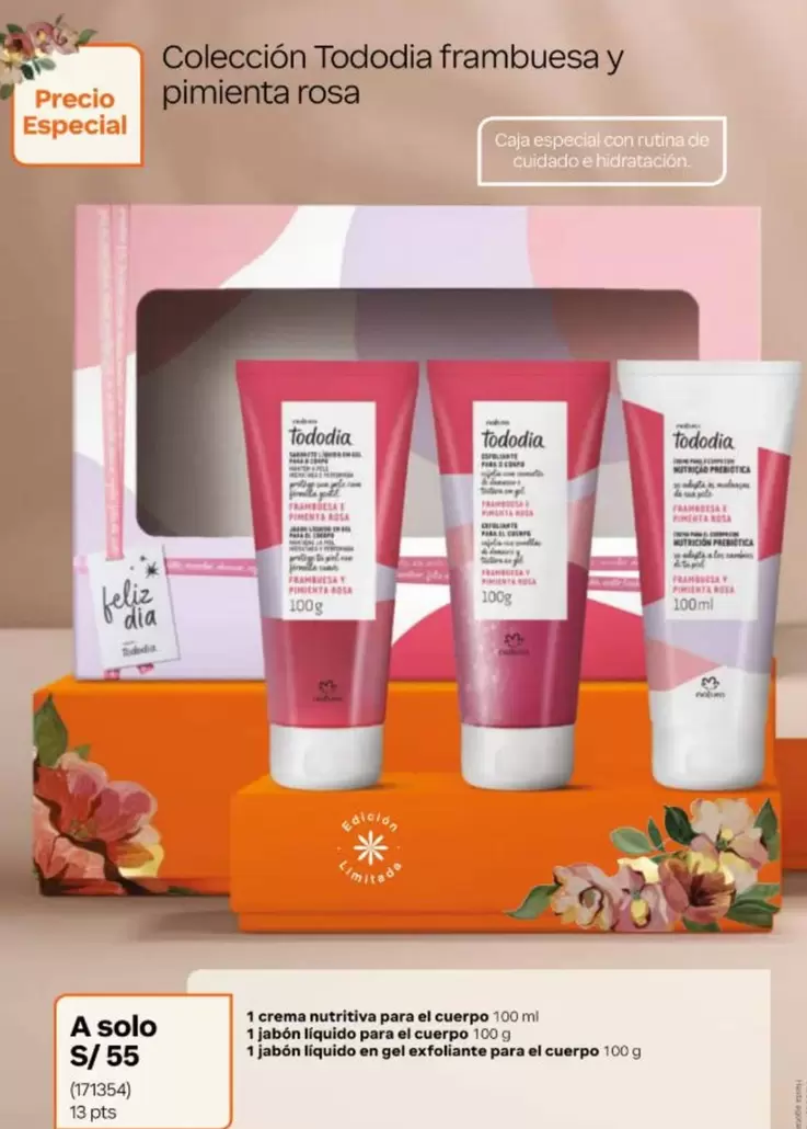 Natura - Colección Tododia frambuesa y pimienta rosa