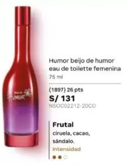 Natura - Humor beijo de humor eau de toilette feminina (1897) 26 pts