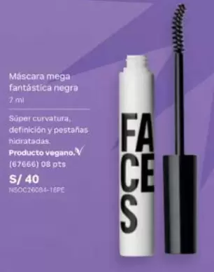 Faces - Máscara mega fantástica negra