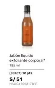 PTS - Jabón líquido exfoliante corporal 185 ml (98767)