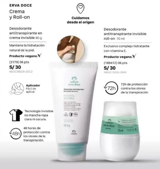 Natural - Creme e Roll-on