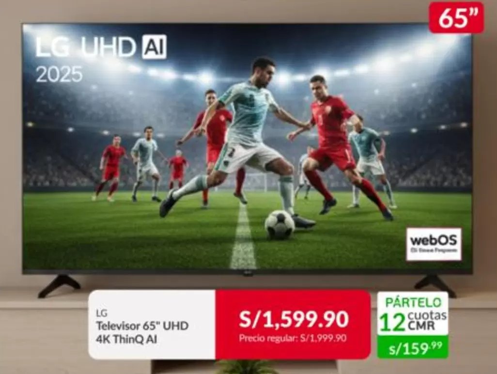 Lg - Televisor 65" UHD 4K ThinQ AI