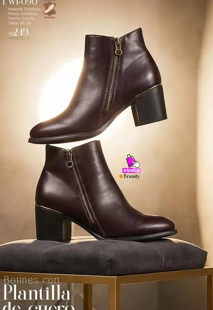 Botines con Plantilla de cuero