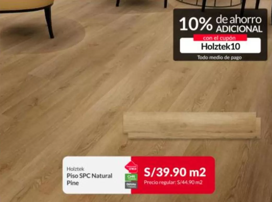 Natural - Piso SPC  Pine