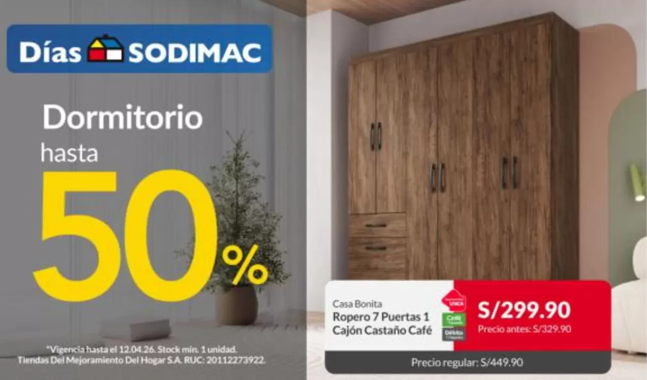 Sodimac - Ropero 7 Puertas 1 Cajón