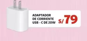 ADAPTADOR DE CORRIENTE USB - C DE 20W