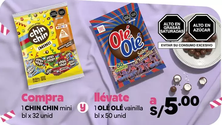 Olé- Olé - Chin Chin mini y Olé Olé vainilla