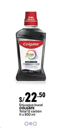 Colgate - Enjuague bucal Total 12 carb
fr x 500 ml