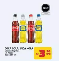 Coca-Cola - Gaseosa Regular/ Sin Azúcar Bot. x 600 ml