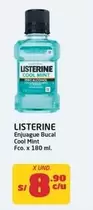 Listerine - Enjuague Bucal Cool Mint Fco. x 180 ml.