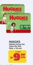 Huggies - Pañales Active Sec Tallas XG/XXG