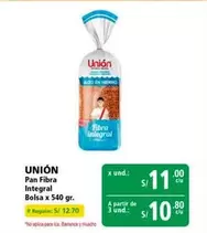 Unión - Pan Fibra Integral Bolsa