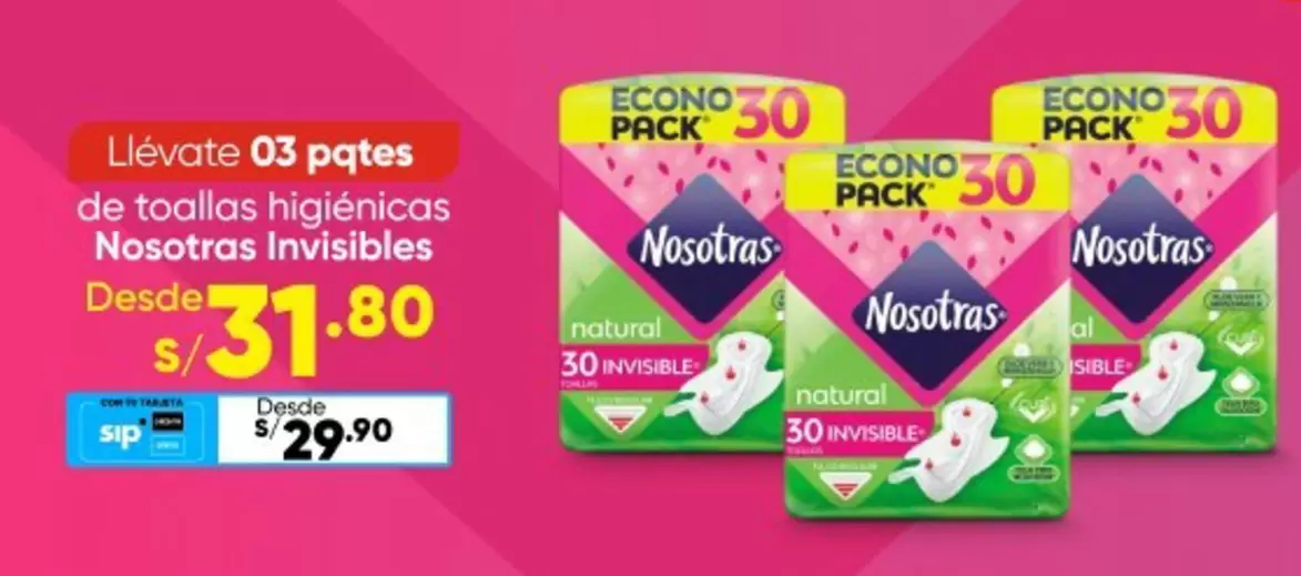 Nosotras - toallas higiénicas Invsibles