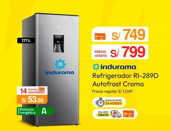 Indurama - Refrigerador RI-289D Autofrost Croma