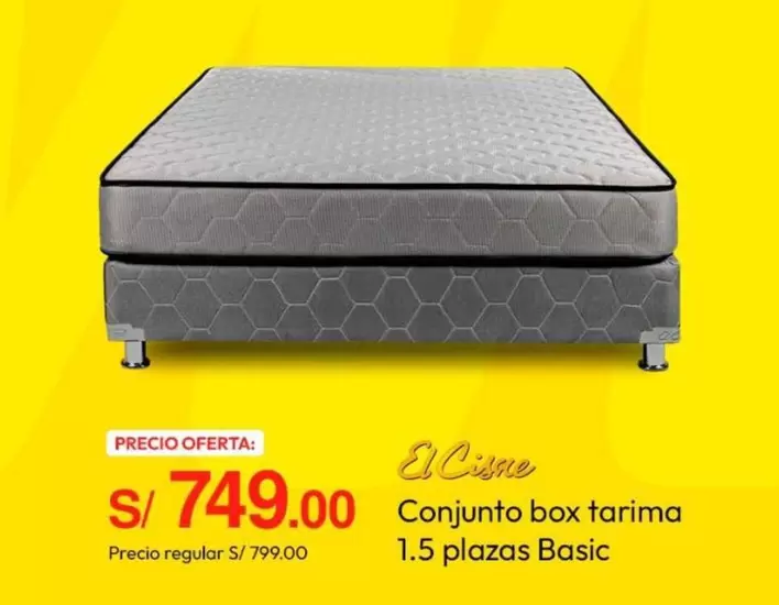 El Cisne - Conjunto box tarima 1.5 plazas Basic