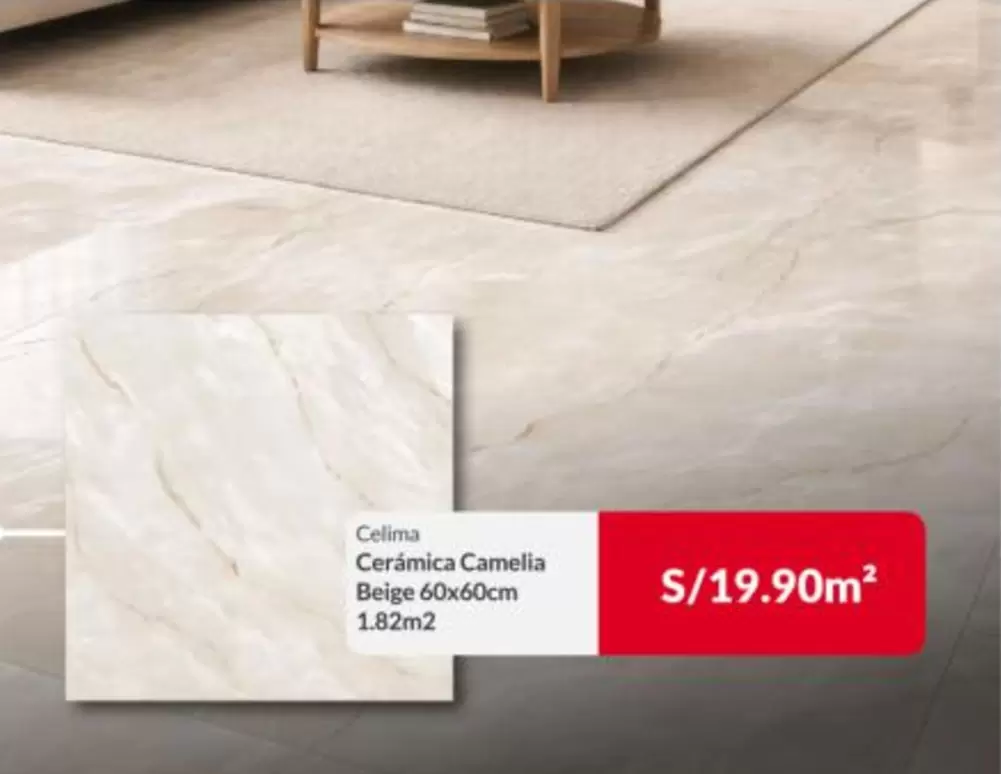 Cerámica Camelia Beige 60x60cm