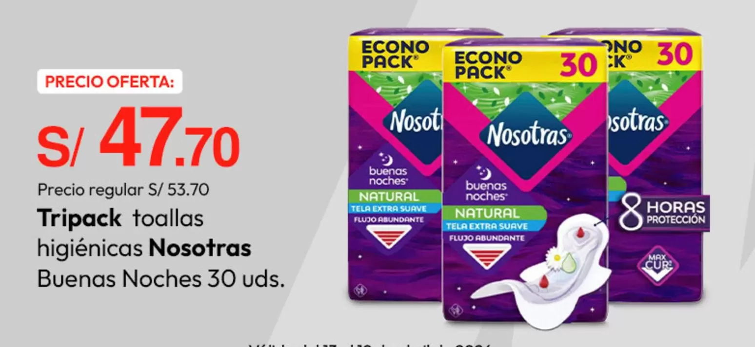 Nosotras - Tripack toallas higiénicas Buenas Noches
